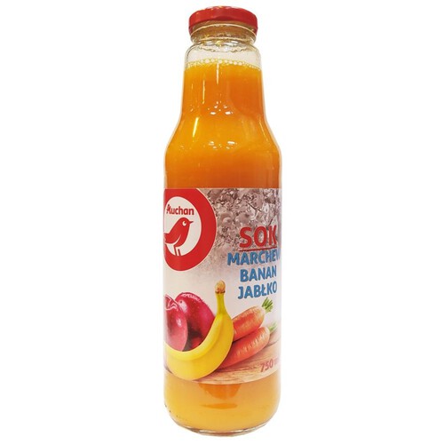 Sok marchew banan jabłko          Auchan 750 ml