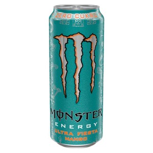Gazowany napój energetyczny o smaku mango z tauryną, żeń-szeniem, kofeiną, L-karnityną z dodatkiem witamin z grupy B Monster 500 ml