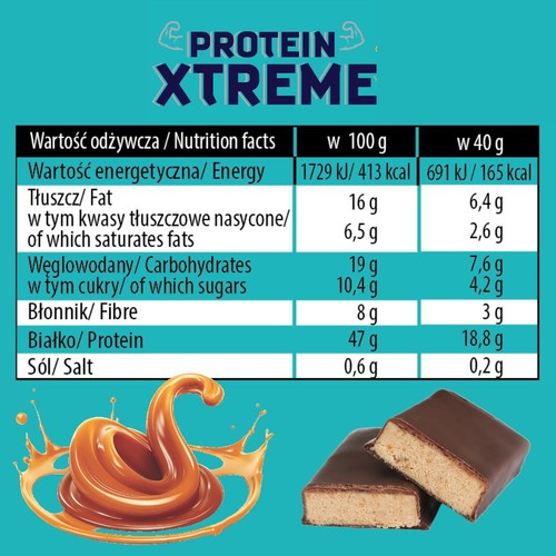 Baton proteinowy Xtreme Protein toffi Dobry Squad 40 g