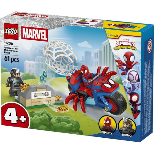Marvel Spidey i super-kumple Spidey na motocyklu kontra Rhino 11206 LEGO 1 sztuka