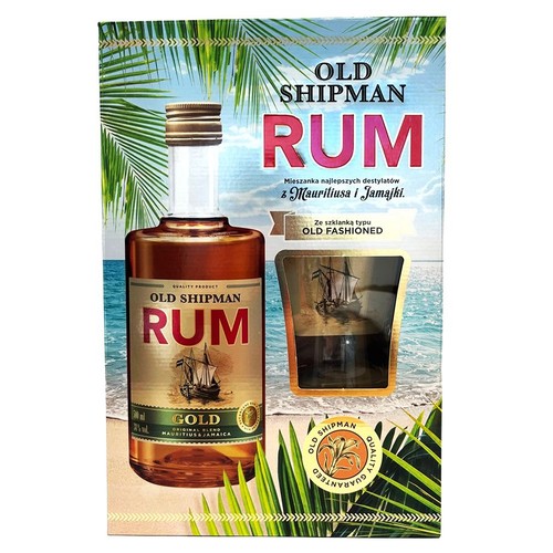 Rum ciemny Gold alk. 38,0% + szklanka Old Shipman 500 ml