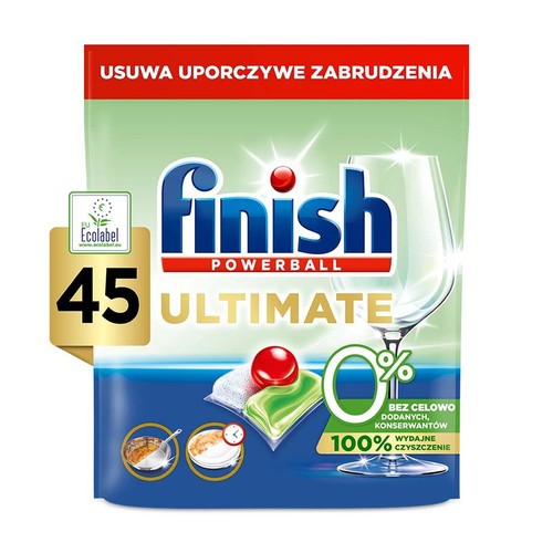 Kapsułki do zmywarki Powerball Ultimate 0% Finish 45 kapsułek