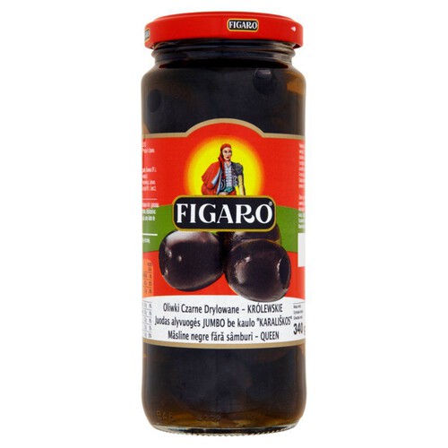Oliwki czarne drylowane - królewskie Figaro 160 ml