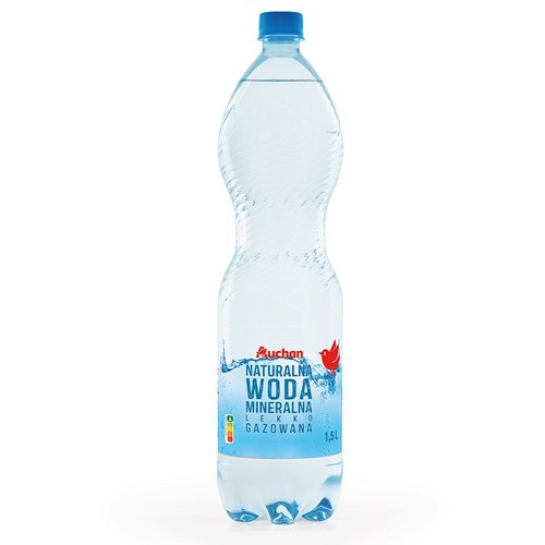 Woda mineralna lekko gazowana Auchan 1,5 l