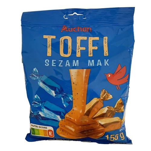 Toffi sezam mak Auchan 150 g