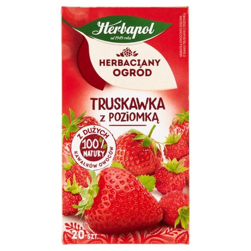 Herbatka owocowo-ziołowa Truskawka z poziomką Herbapol 20 torebek