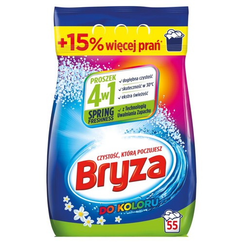 Proszek do prania 4w1 do kolorowego 55 prań Bryza 3,575 kg