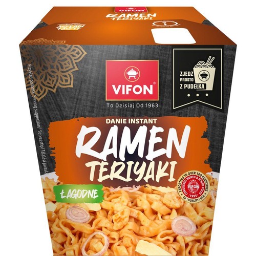 Ramen Teriyaki - danie błyskawiczne o smaku kurczaka łagodne Vifon 85 g