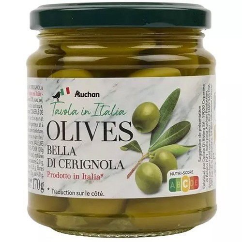Oliwki zielone Bella di Cerignola Auchan 170 g
