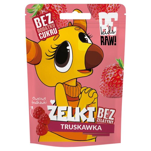 Żelki truskawkowe bez cukru Be Raw! 35 g