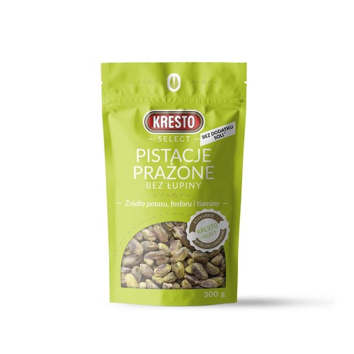 Kresto Select Pistacje Prażone Bez Łupiny, 300g. Bez dodatku soli.