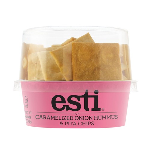 Hummus z karmelizowaną cebulą i chipsy z pity Esti 130 g