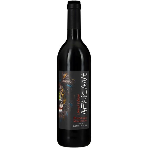 Wino południowoafrykańskie czerwone półwytrawne Pinotage alk. 13,5% obj. Africant 750 ml