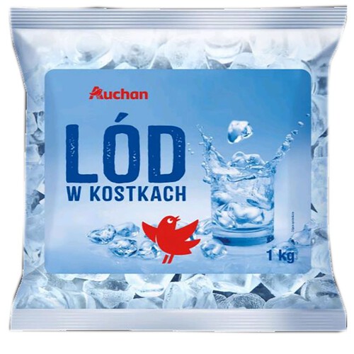 Lód w kostkach Auchan 1 kg