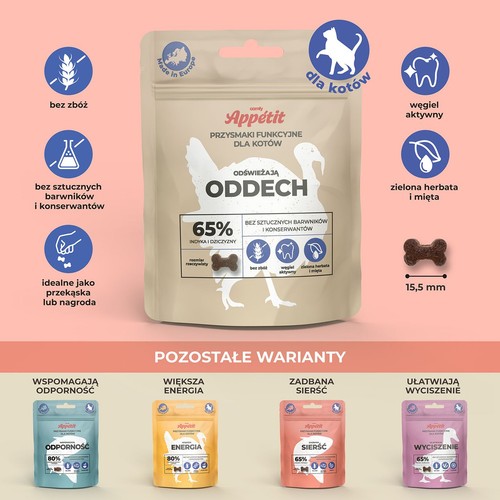 Przysmak funkcyjny dla kotów Oddech Comfy Appetit 70 g