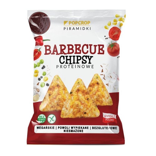 Chipsy proteinowe barbecue   POPCROP 60 g