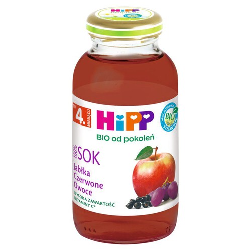 Sok Czerwone owoce dla niemowląt i małych dzieci HiPP 200 ml