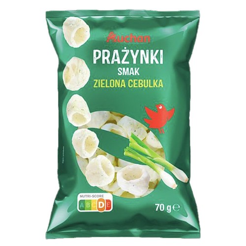 Prażynki o smaku zielonej cebulki Auchan 70 g