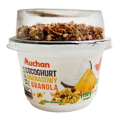 Vegan Cocoghurt ananasowy z granolą Auchan 170 g