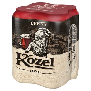 Ćerny Piwo ciemne pasteryzowane alk. 3.8% obj.  Kozel 4 x 500 ml