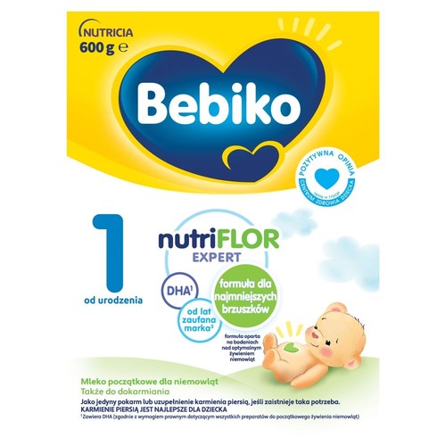 Mleko początkowe nutriFlor expert 1 od urodzenia Bebiko 600 g