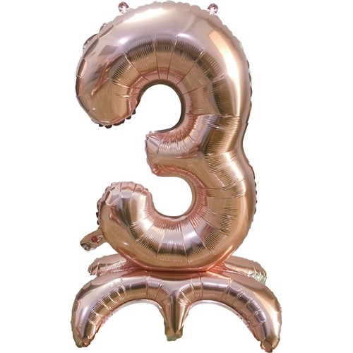 Balon foliowy stojący cyfra 3  GoParty 1 sztuka