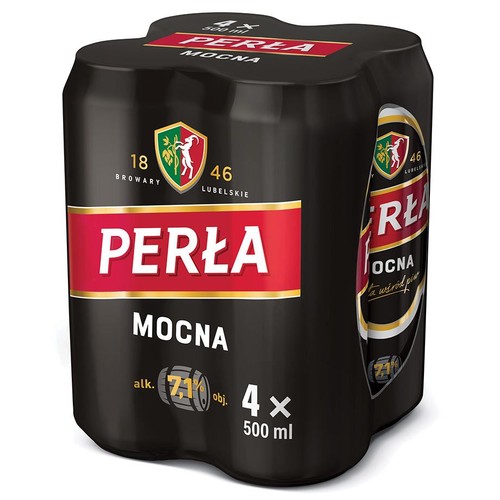 Piwo jasne Mocna alk. 7,1% obj.
 Perła 4 x 500 ml