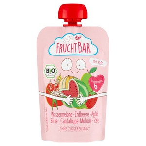 BIO Mus arbuz jabłko truskawka od 6 miesiąca FruchtBar 100 g