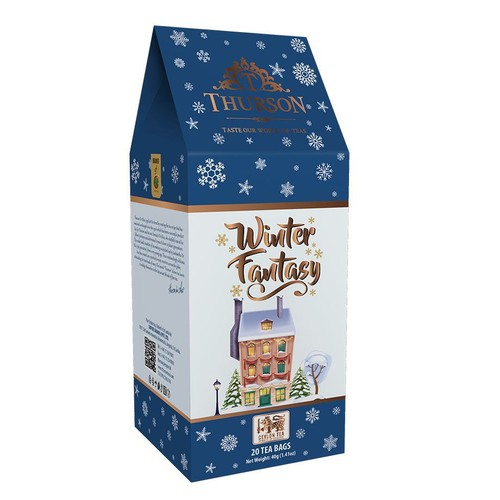 Herbata cejlońska o smaku malinowo- żurawniowym Winter Fantasy Thurson 20 torebek