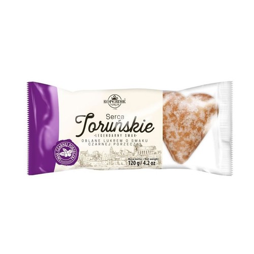 Serca Toruńskie z lukrem o smaku czarnej porzeczki Kopernik 120 g