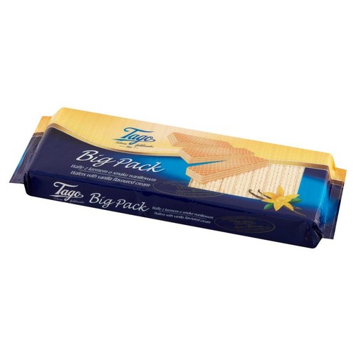 Wafle z kremem o smaku waniliowym   Tago 415 g