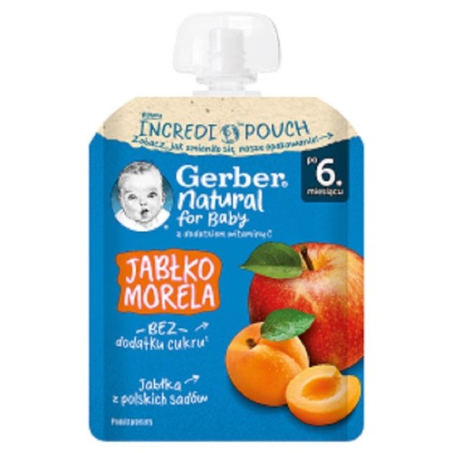Mus jabłko morela po 6 miesiącu Gerber 80 g