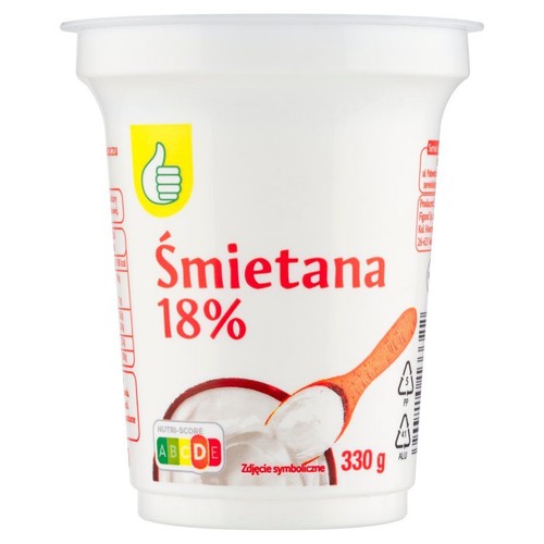 Śmietana 18% homogenizowana Auchan 330 ml
