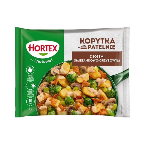 Kopytka na patelnię z sosem śmietankowo - grzybowym  Hortex 400 g