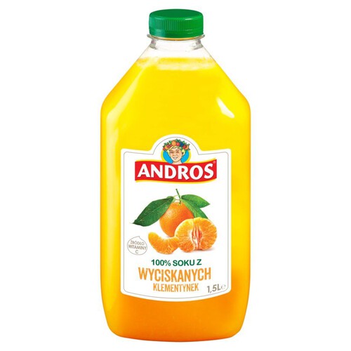 Sok tłoczony z mandarynek 100%  Andros 1,5 l