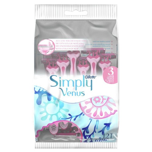 Maszynki do golenia dla pań Simply Venus  Gillette 12 sztuk