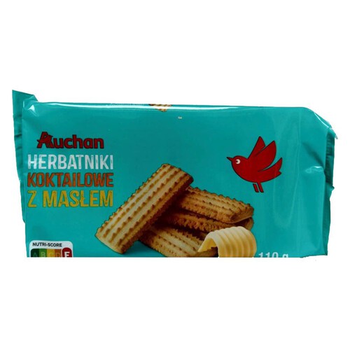 Herbatniki koktajlowe z masłem  Auchan 110 g