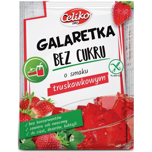Galaretka bez cukru o smaku truskawkowym Natura 14 g