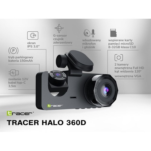Wideorejestrator HALO 360D Tracer 1 sztuka