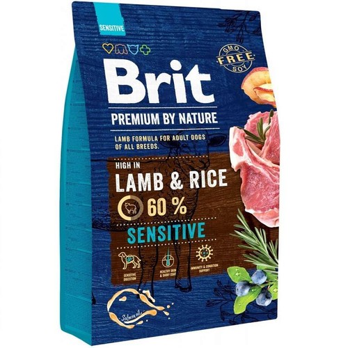 Karma sucha dla psów jagnięcina z ryżem Brit 3 kg