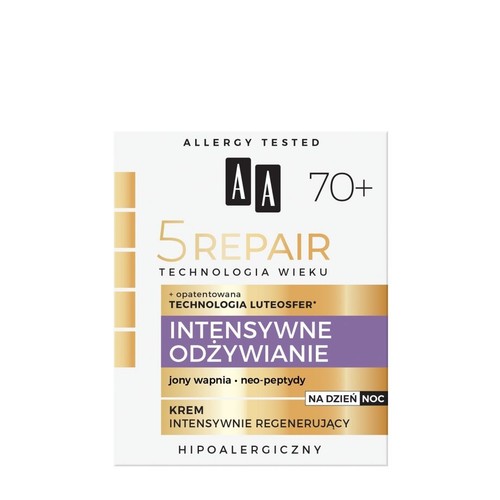 Krem regenerujący 5Repair 70+ Intensywne Odżywianie  AA  50 ml
