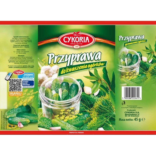 Przyprawa do kwaszenia ogórków Cykoria 45 g