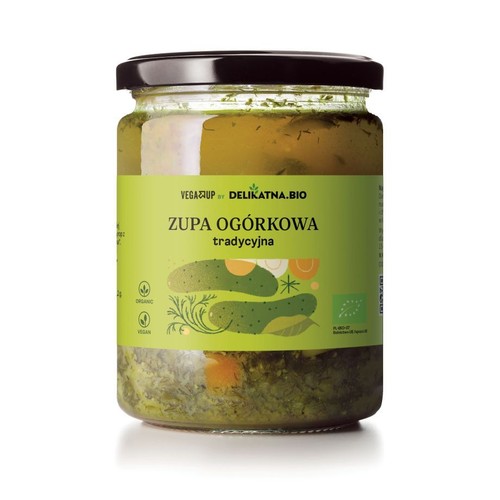 BIO Ekologiczna zupa ogórkowa VEGAUP BY DELIKATNA.BIO 600 ml