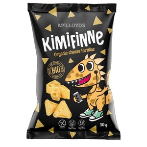 BIO Chrupki kukurydziane o smaku serowym   KIMIFINNE 30 g
