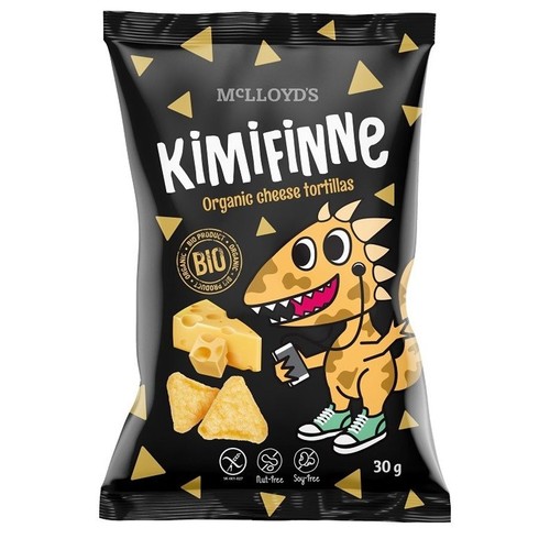 BIO Chrupki kukurydziane o smaku serowym   KIMIFINNE 30 g