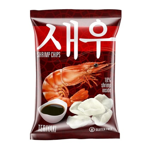 Chipsy krewetkowe o smaku Teriyaki bezglutenowe SHRIPS 50 g