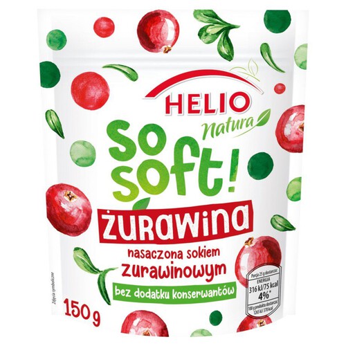 Żurawina nasączona sokiem żurawinowy Helio 150 g 