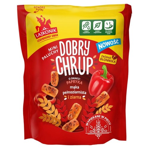 Mini paluchy o smaku papryka Dobry Chrup Lajkonik 100 g