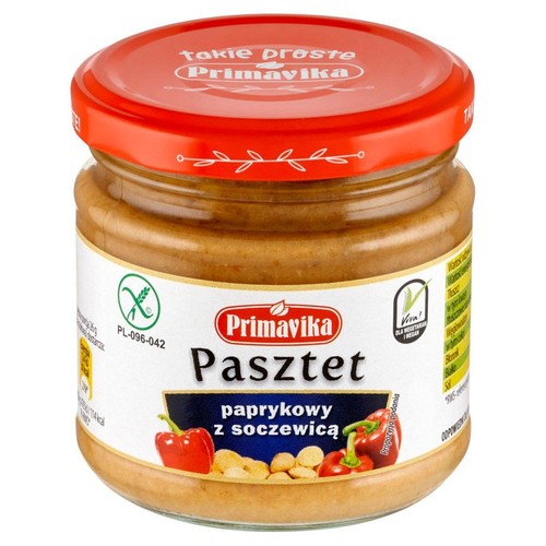Pasta kanapkowa z soczewicy i soi z dodatkiem papryki czerwonej Primavika 160 g