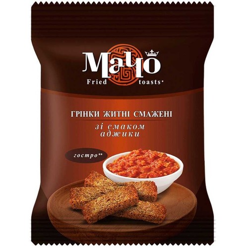 Grzanki żytnio-pszenne o smaku adżyki  Maczo 65 g
